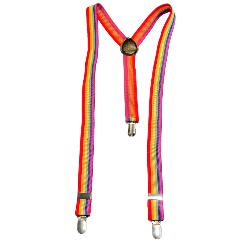 Rainbow Suspenders Retro Mork & Mindy Vintage Unisex